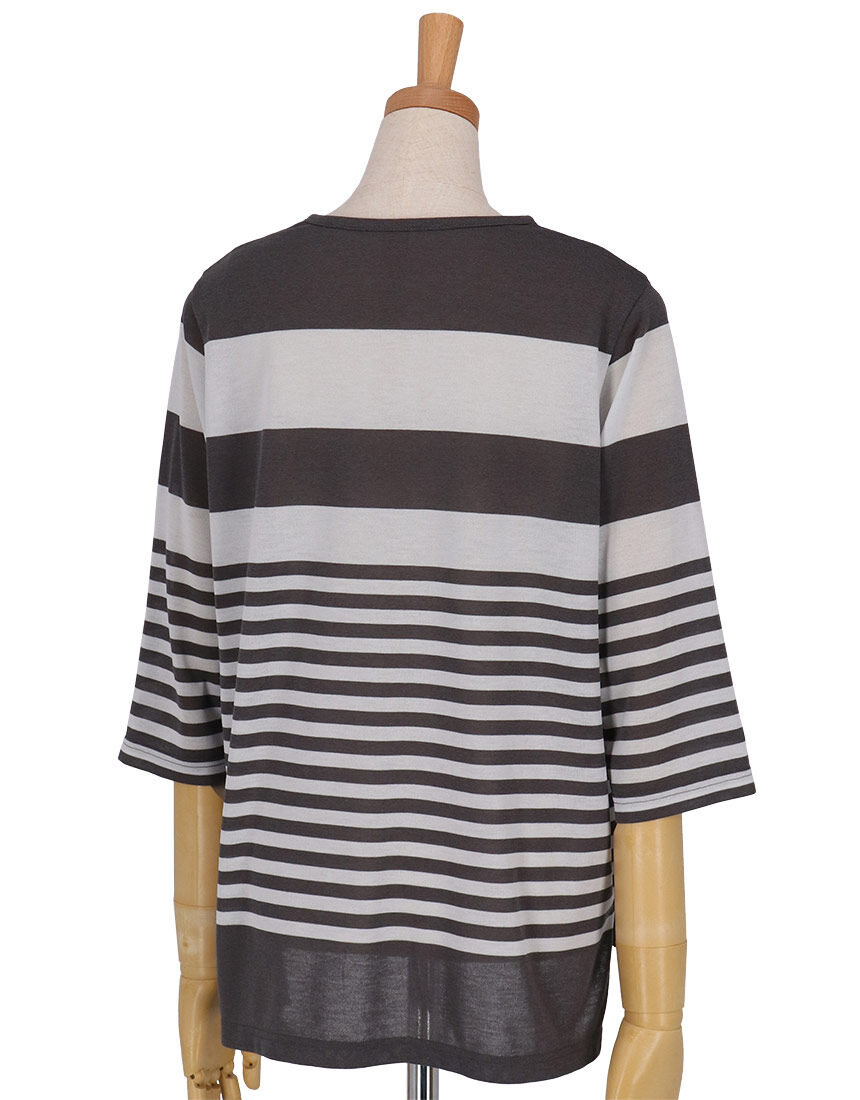 ワコール Wacoal らくラクパートナー Tシャツ(七分袖) LLPサイズ DAL402 【F】 ワコール／らくラクパートナー 綿100％・幾何学模様のT