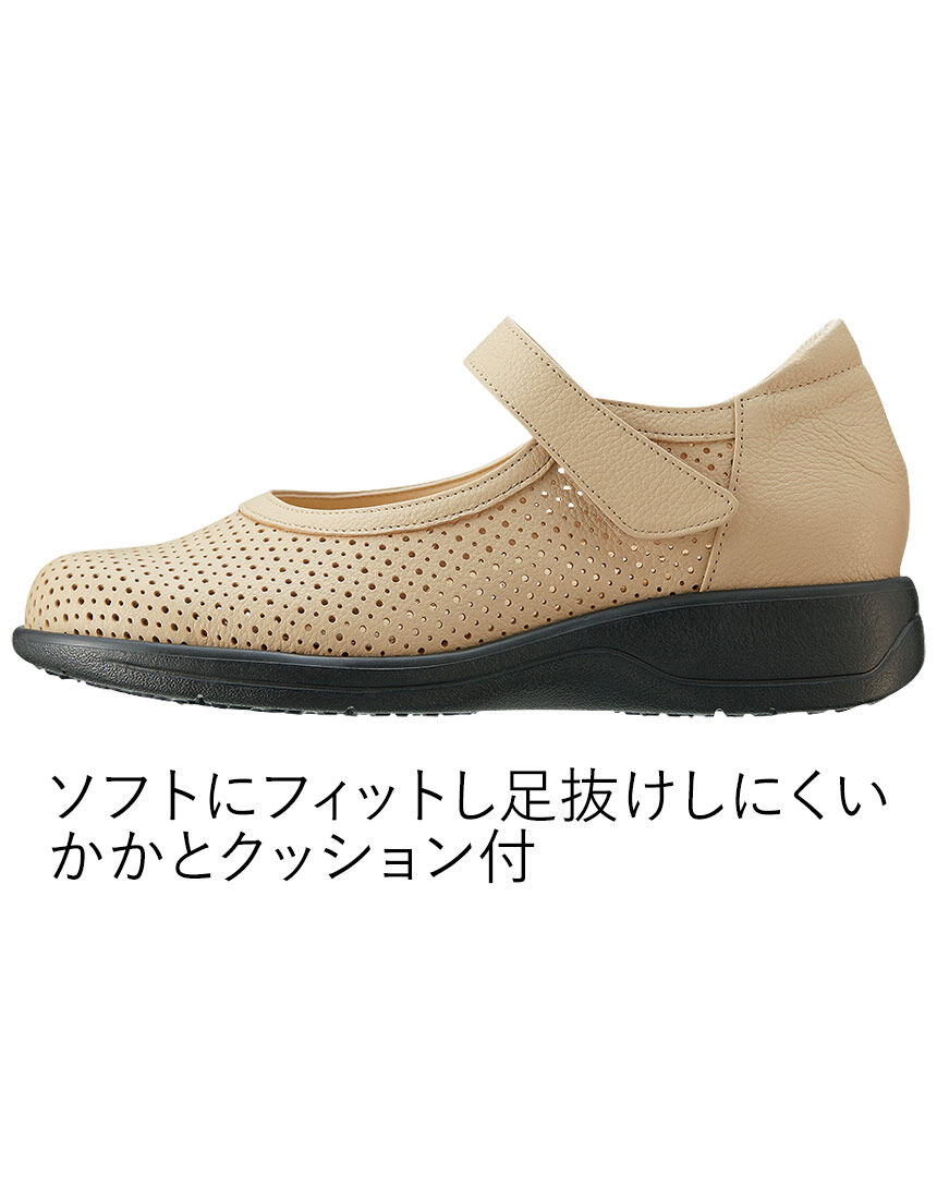 牛革ストラップシューズ５Ｅ, , hi-res