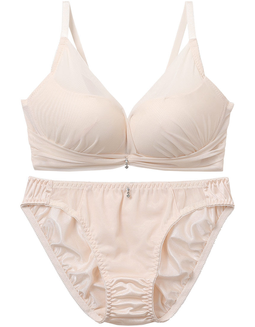 Lingè Noël ランジェノエル シアーロマンティック ブラ＆ショーツ