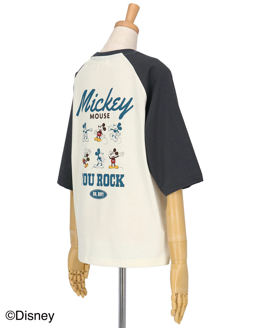 Lingè Noël ランジェノエル ミッキー ラグランTシャツ Tシャツ