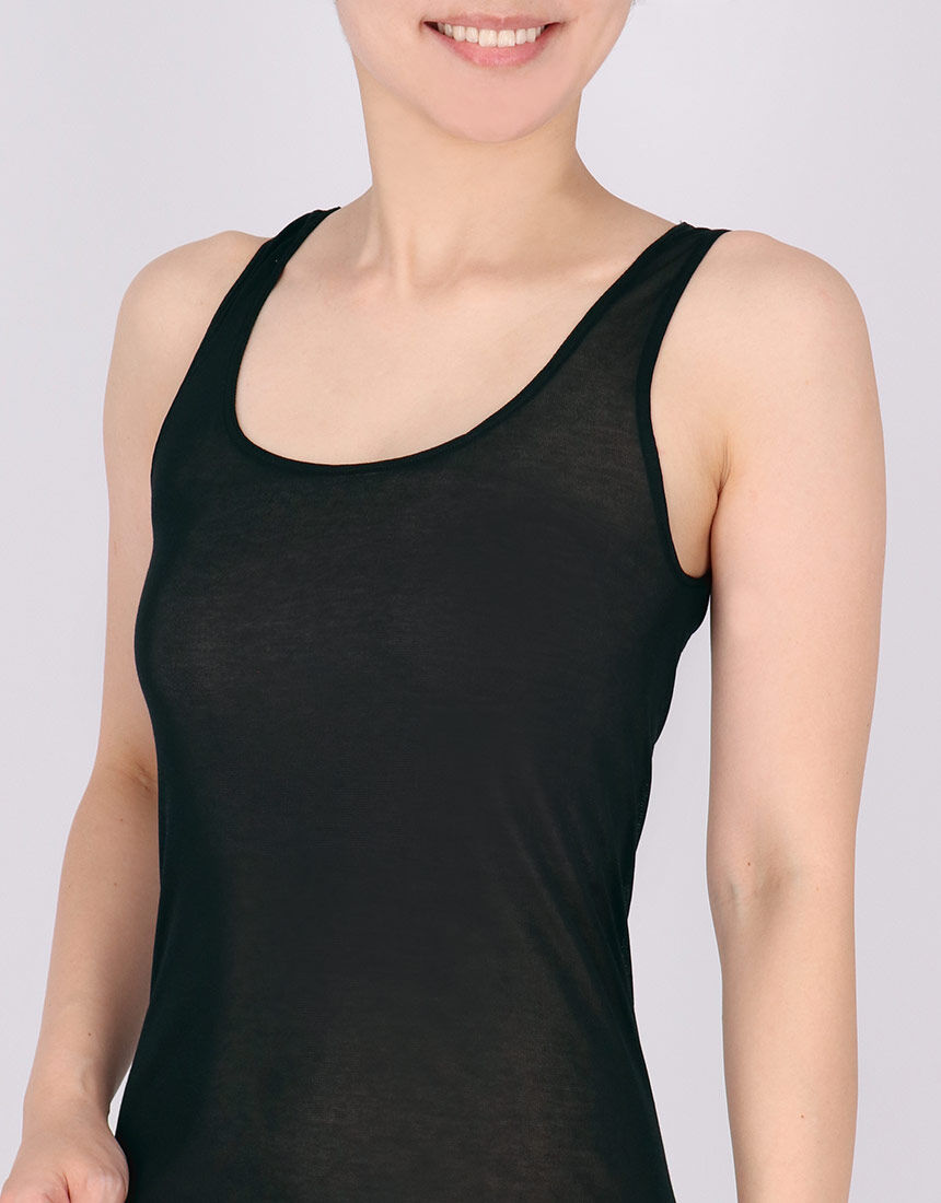 ワコール 【綿混】吸汗速乾 薄い、軽い、涼しい ノースリーブ CLB691