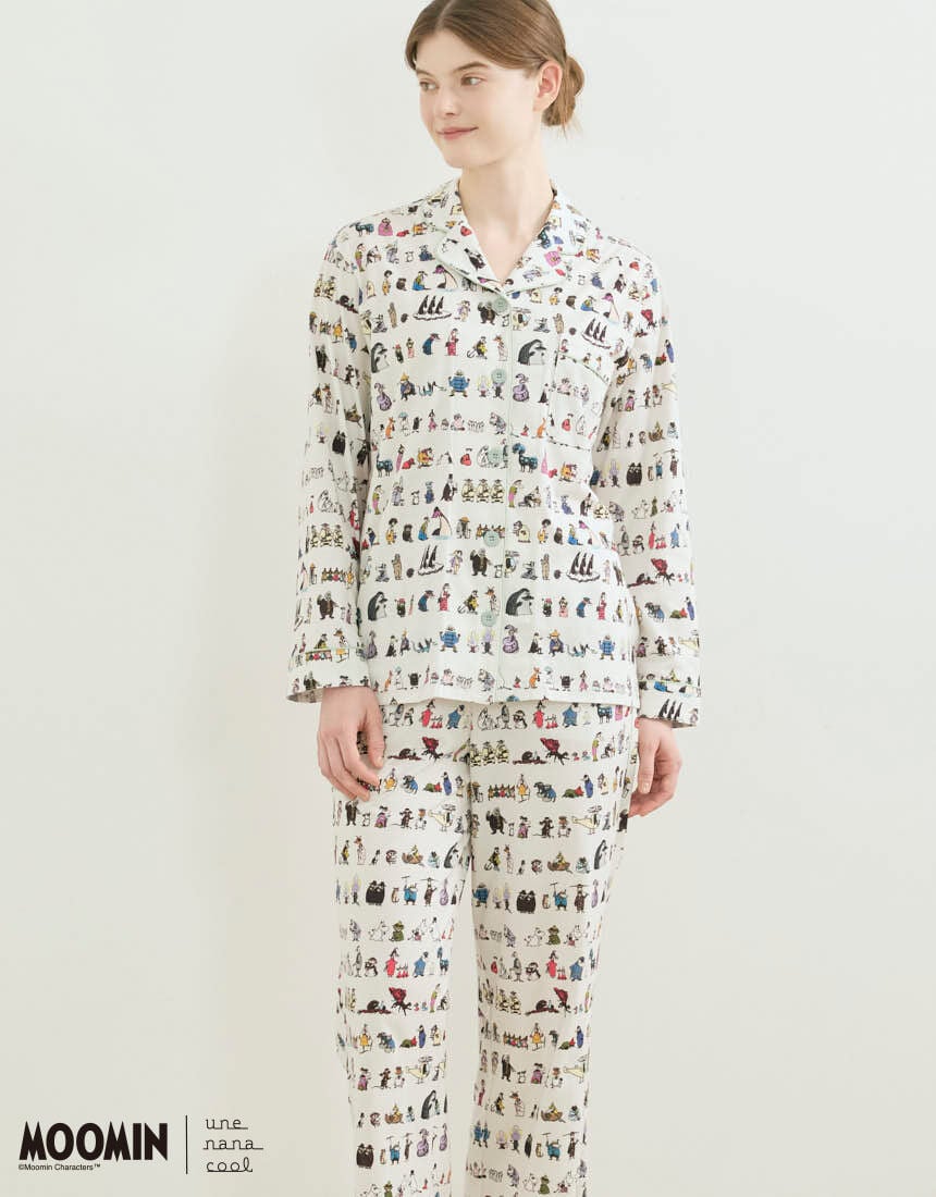 カシミヤ毛布、ウンナナクール2点‼️　パジャマ　ルームウェア　下のみ　サイズL ウンナナクール 【綿100％】MOOMIN × une nana