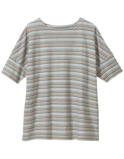 ボーダーゆったりＴシャツ, , main