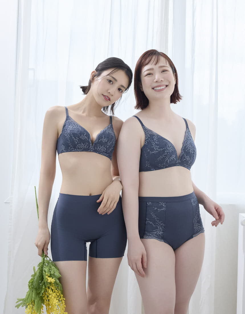 YOJOY ミモザレースにときめいて【ノンワイヤーブラ】ここちよく