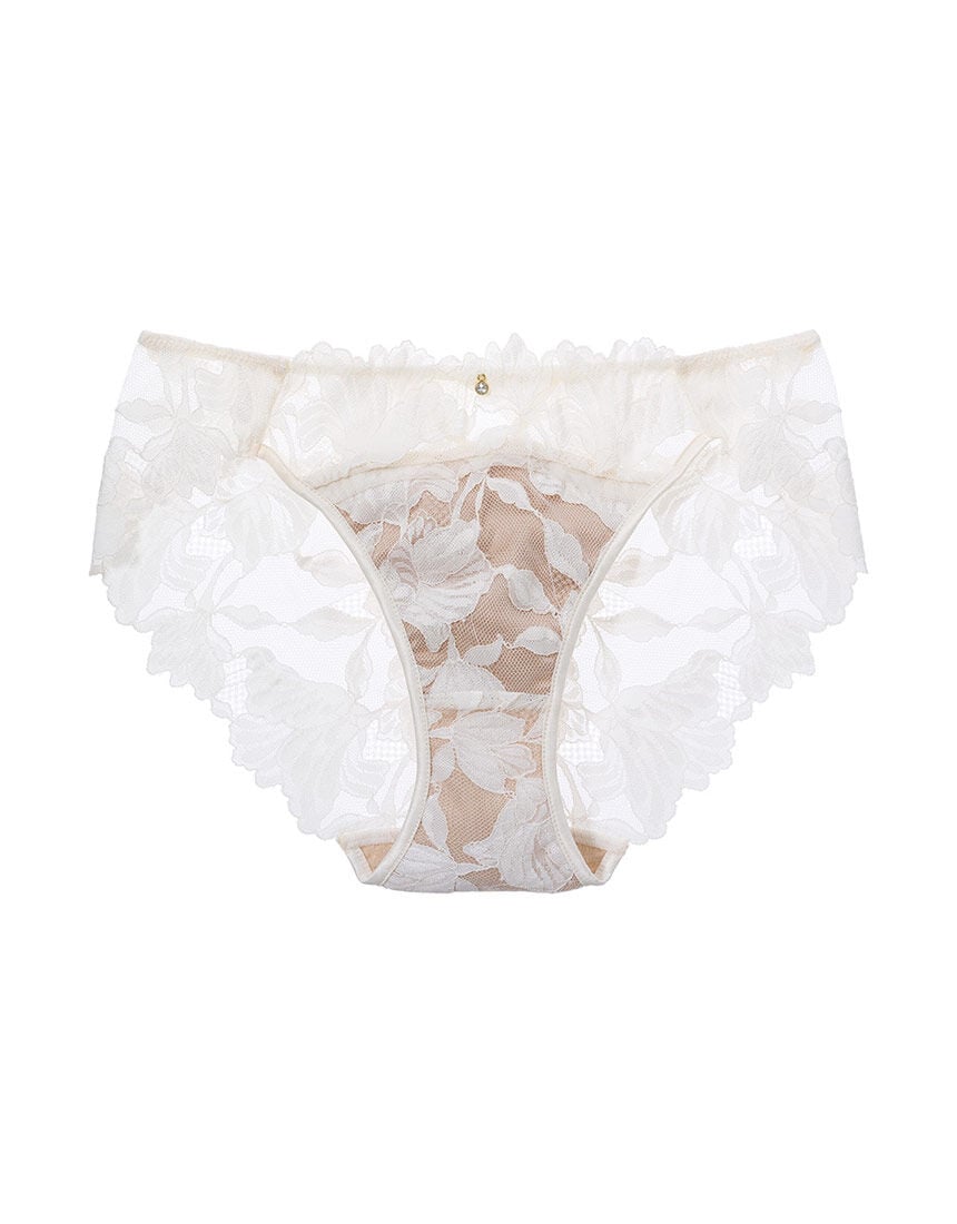 【大人可愛い】ドラマティックなスカラップを前後で堪能。ナイスバディショーツシアーブーケ ショーツ