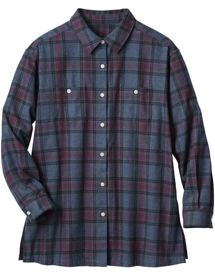 チェックゆったりシャツ, , main