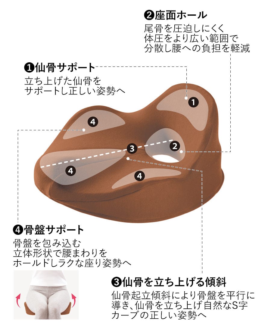 仙骨クッション仙律, , hi-res