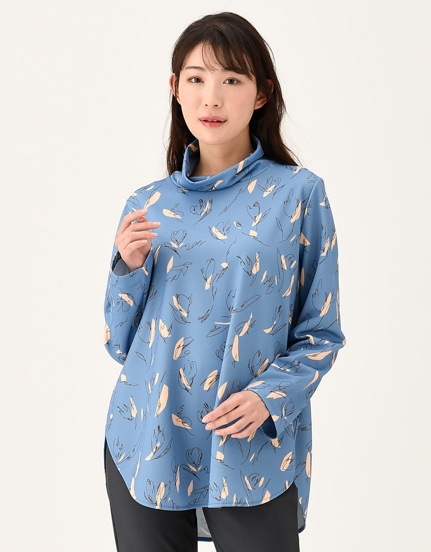 sale☆ワコールディア　トップスS Lサイズあり】ツイードxフロントジッパーフレアミディキャバ