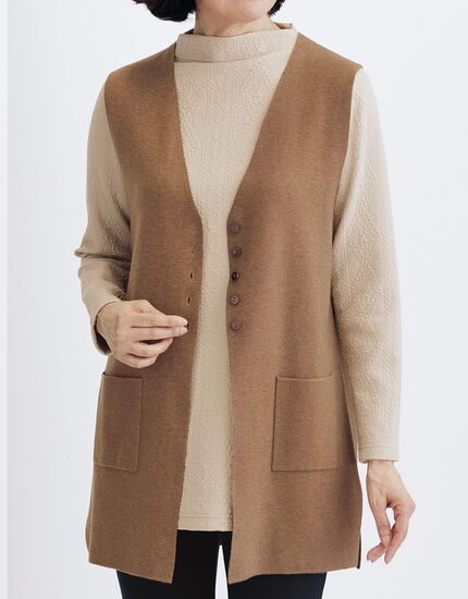 ニットロングベスト, , main