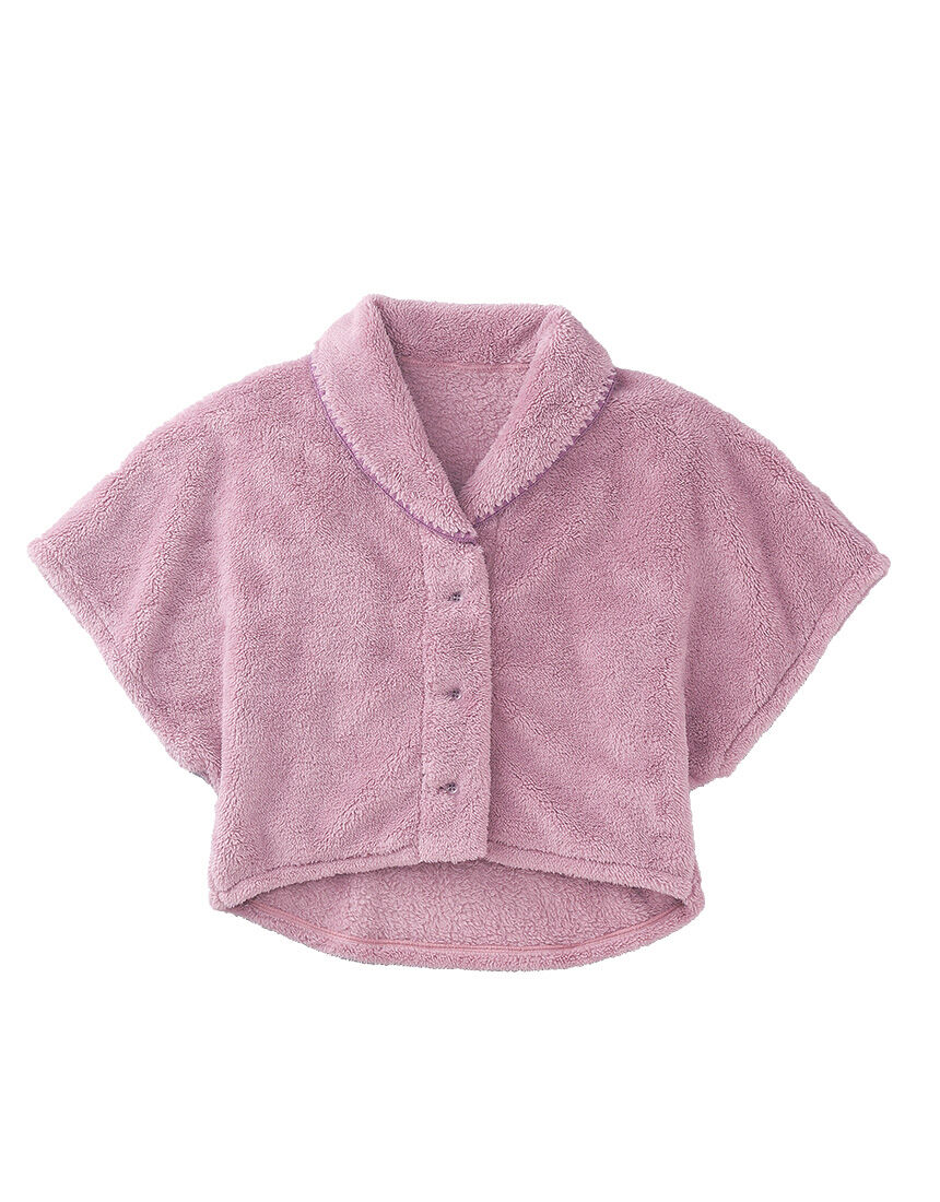 ワコール／らくラクパートナー フリース素材の肩かけ ルームウェア