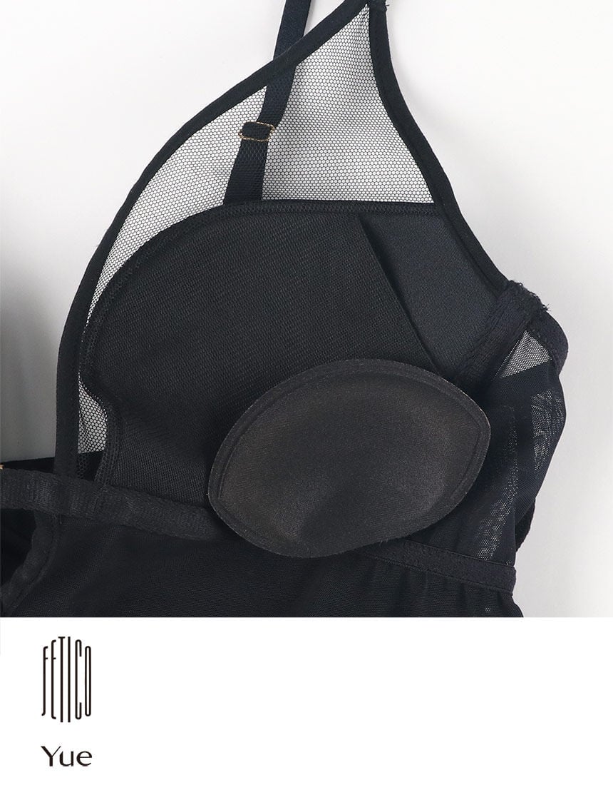 Yue FETICO×Yue 大胆な切替え・ワイヤー入りのカップ