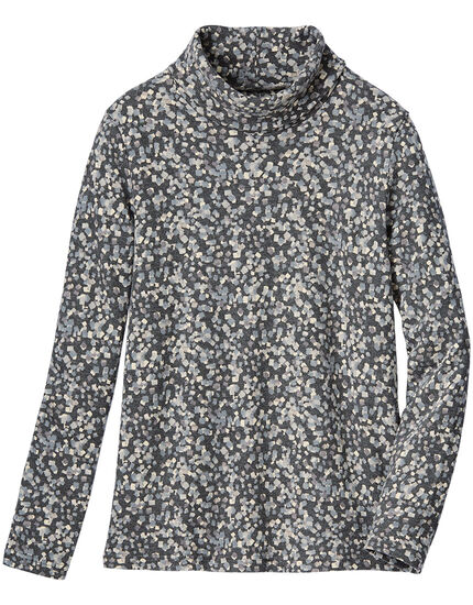 あったかプリントオフタートルトップス, , main