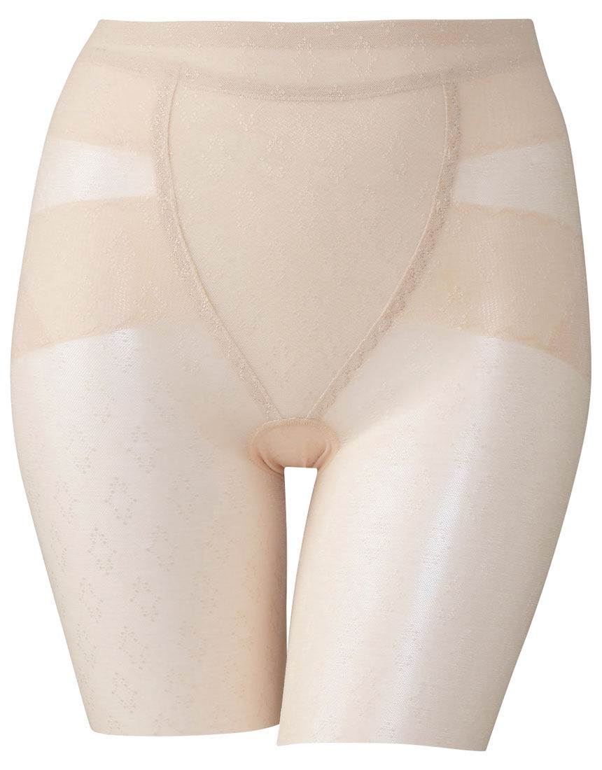 【股関節サポート】綿メッシュ ガードル（ロング丈）