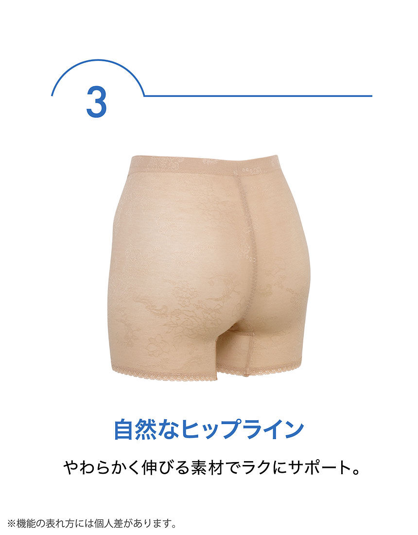 ワコール 綿混×メッシュ【大きめサイズもあり！】 ガードル（ショート