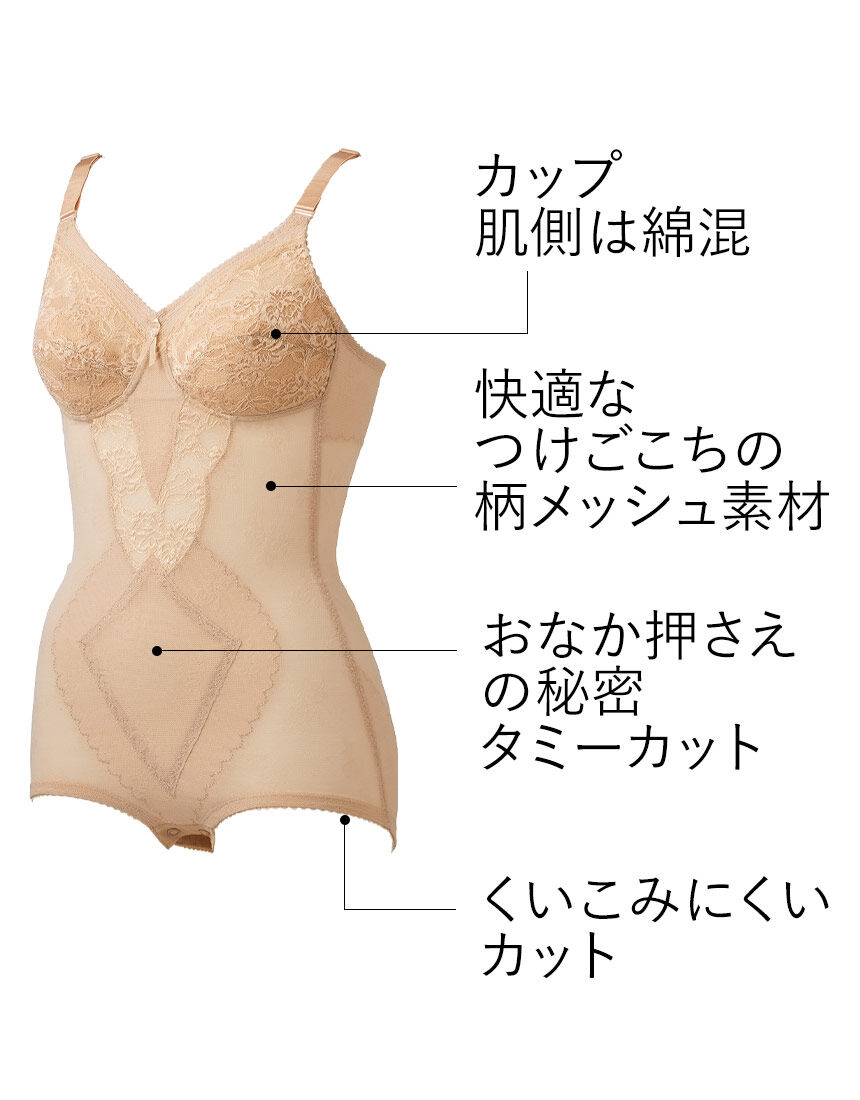 ワコール ラブボディ 柄メッシュボディスーツ ワコール／ラブボディ 柄メッシュボディスーツ MA3101｜ワコール