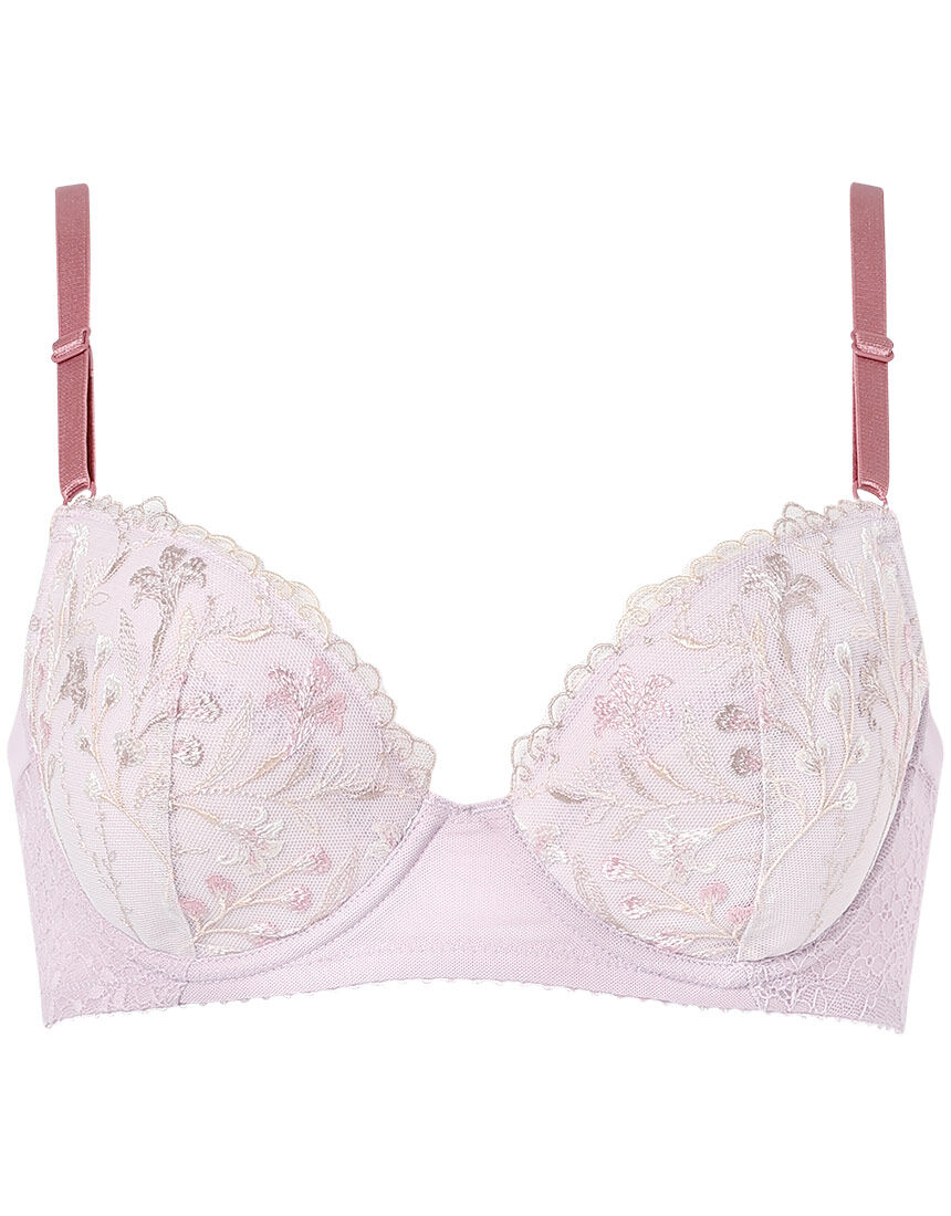 Wacoal Wing 背中の段差すっきり フルカップブラD75❣️ピンク＆グレー ブラジャー 脇胸すっきり 脇高設計 背中の段差を軽減 肩に