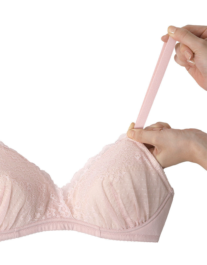 追跡便【 】モダンコットンロゴマタニティブラレット ウイング／マタニティ 産前・産後兼用 ブラレット マタニティ