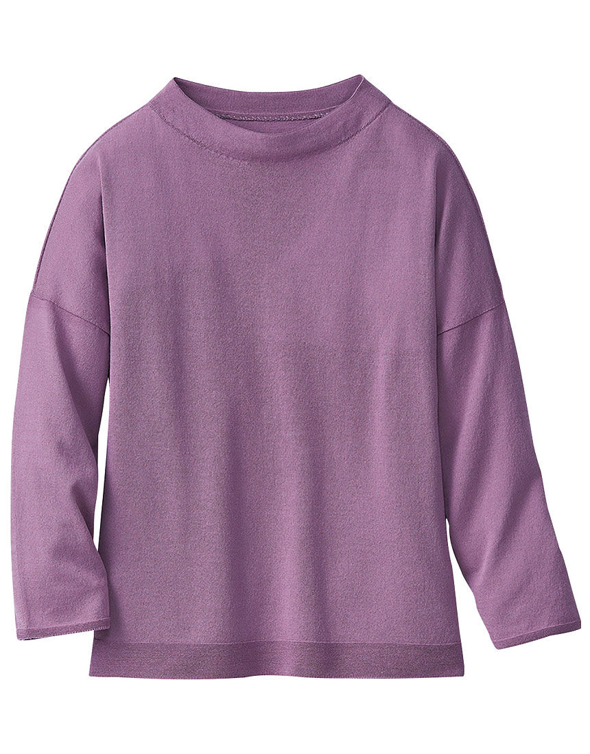  ホールガーメント七分袖セーター