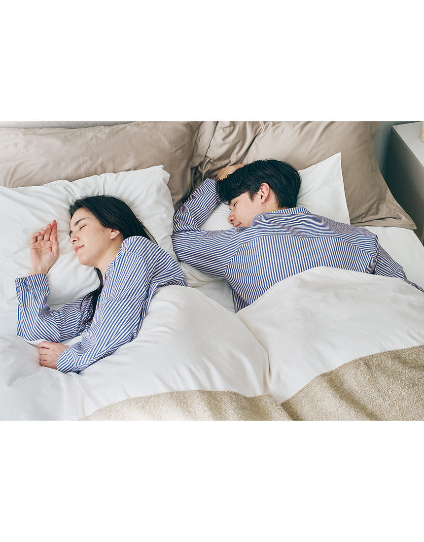 ワコール／睡眠科学 【綿混】ここちよく眠れるパジャマ 寝返りのしやす