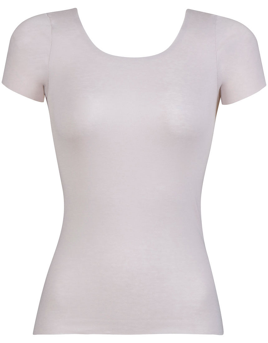 【天綿】Tシャツインナー フリーカッティングで夏のおしゃれに安心感 トップス(2分袖) 【天綿】Tシャツインナー フリーカッティングで夏のおしゃれに安心感 トップス(2分袖)