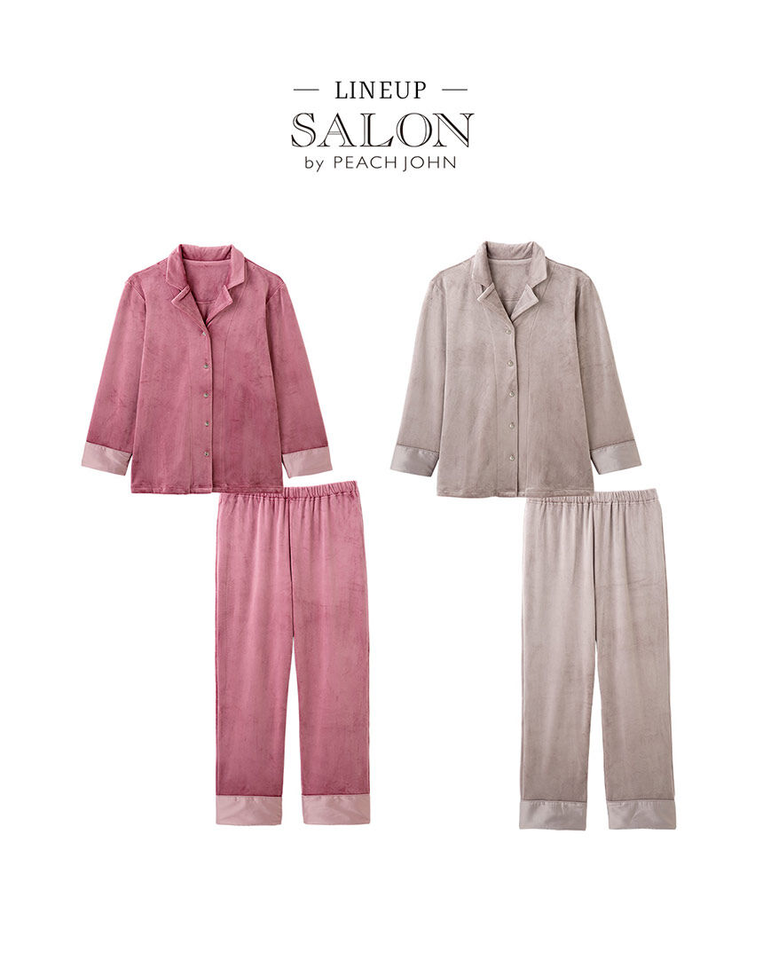 SALON 痩せ by PEACH JOHN】ベロアパジャマpink/SMサイズ SALON 痩せ by PEACH JOHN】ベロアパジャマpink/SMサイズ