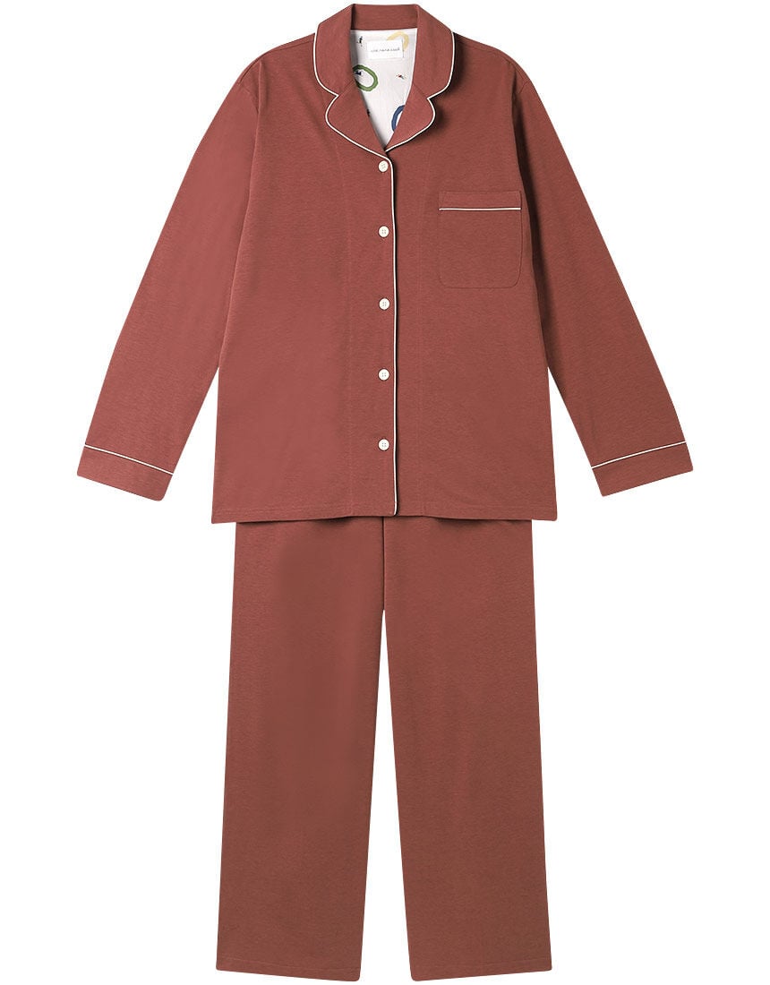 Amazon | [ウンナナクール] 綿混 ラッセルストレッチパジャマ