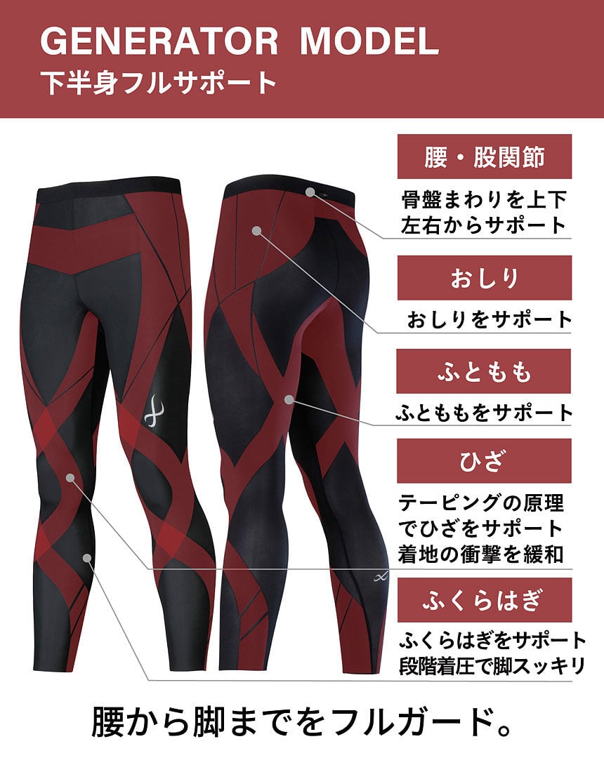 うのにもお得な情報満載! CW-X クール|下半身フルサポート|マラソン・球技に タイツ