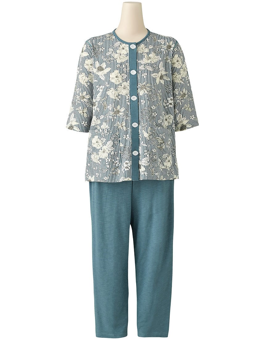 ワコール／らくラクパートナー 綿100％【七分袖・レモンボタン