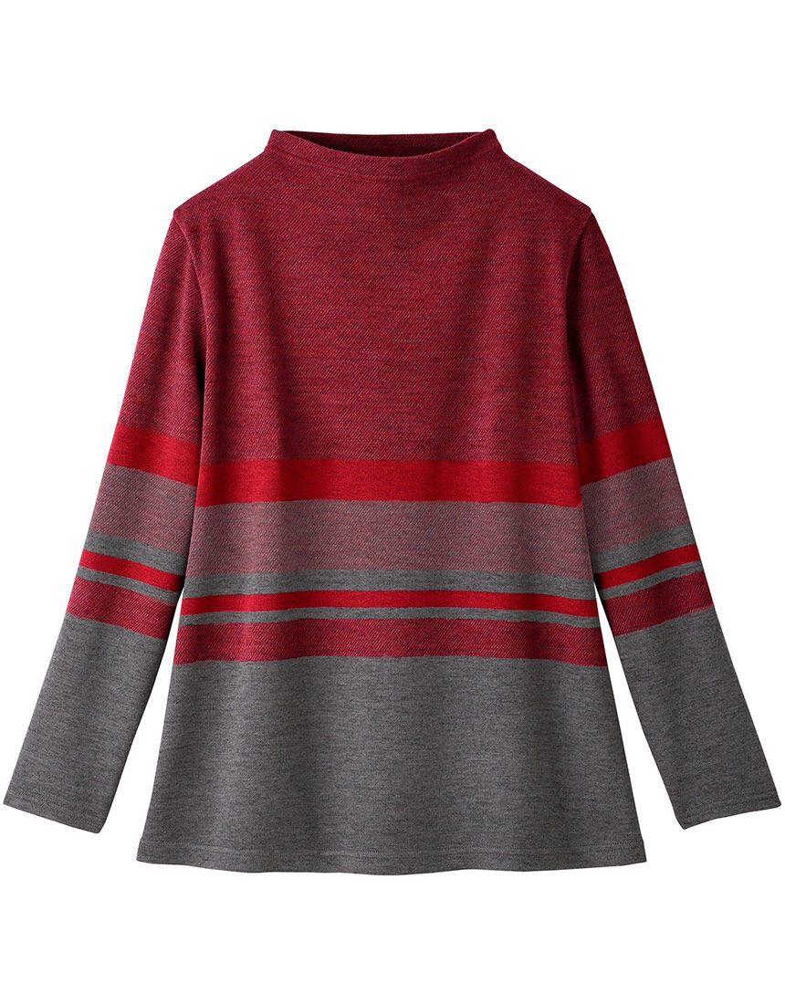 ワコール Wacoal らくラクパートナー シックでモダンなハイネック（長袖）（SP・MP・LPサイズ） 母の日 アウター トップス DAL457【F】 ワコール／らくラクパートナー シックでモダンなハイネック