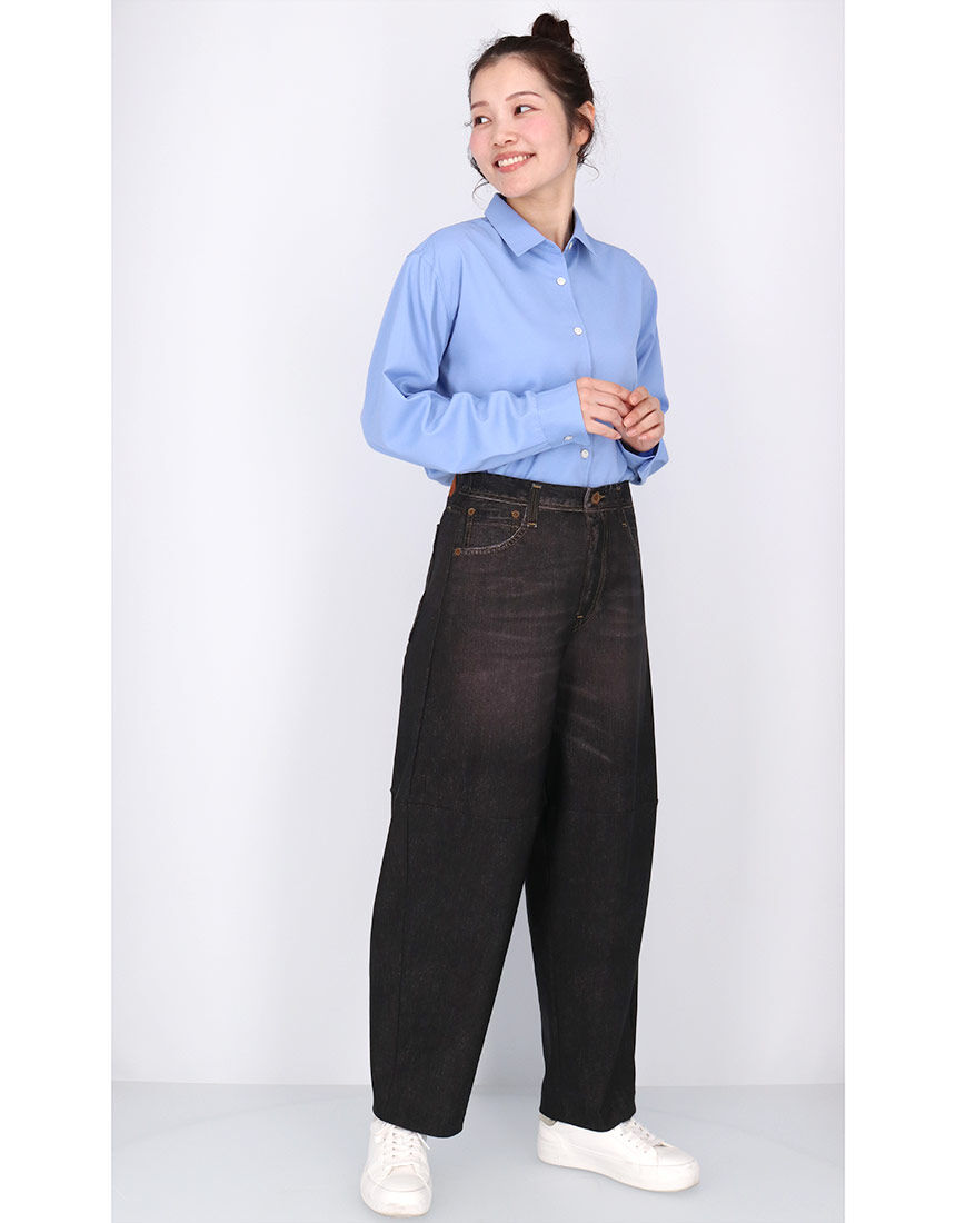 ワコール_カルソン 体型カバー きちんと感のあるシャツ 長袖 アウター