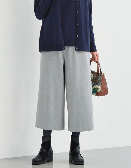 ツイード裏起毛ガウチョパンツ, , main