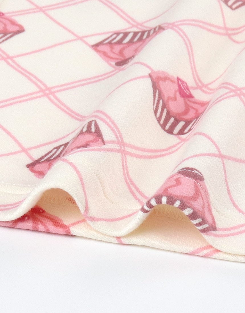 ウイング／スリープ 【あったか】【肌側綿100％】カップケーキ柄