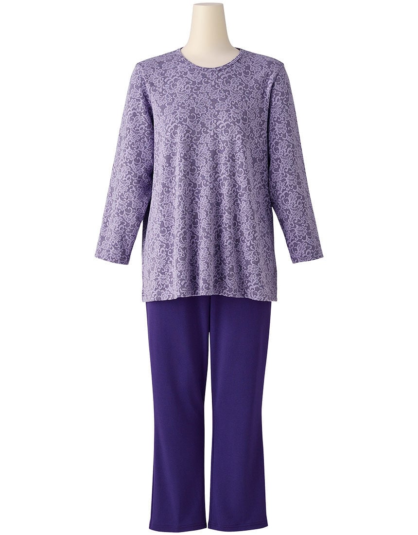 ワコール／らくラクパートナー ジャカード素材のセットアップ（長袖