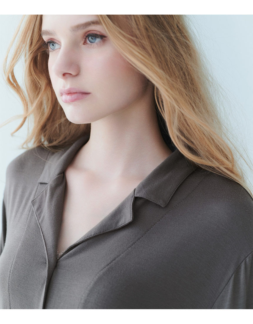 クレソンパジャマ SALON by PEACH JOHN 【パジャマ】レーヨン混ストレッチ素材。とろみの