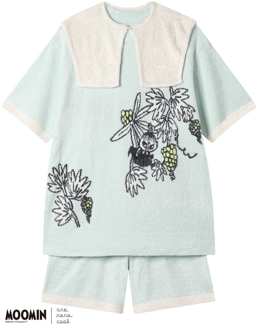 ウンナナクール★新品ムーミンスナフキンなめらかふわふわプルオーバー&ハーフパンツ ウンナナクール MOOMIN × une nana cool