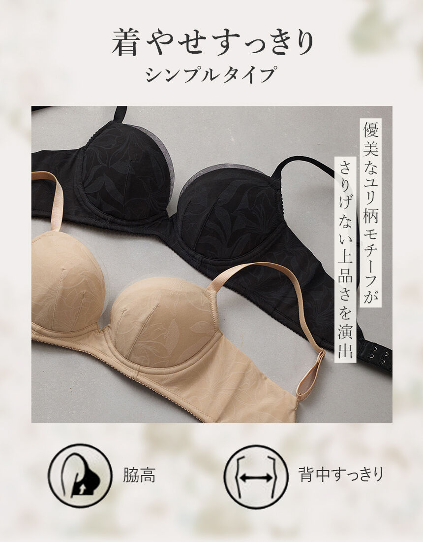 ワコール 着やせすっきりシンプルタイプ 3／4カップブラ BXC705