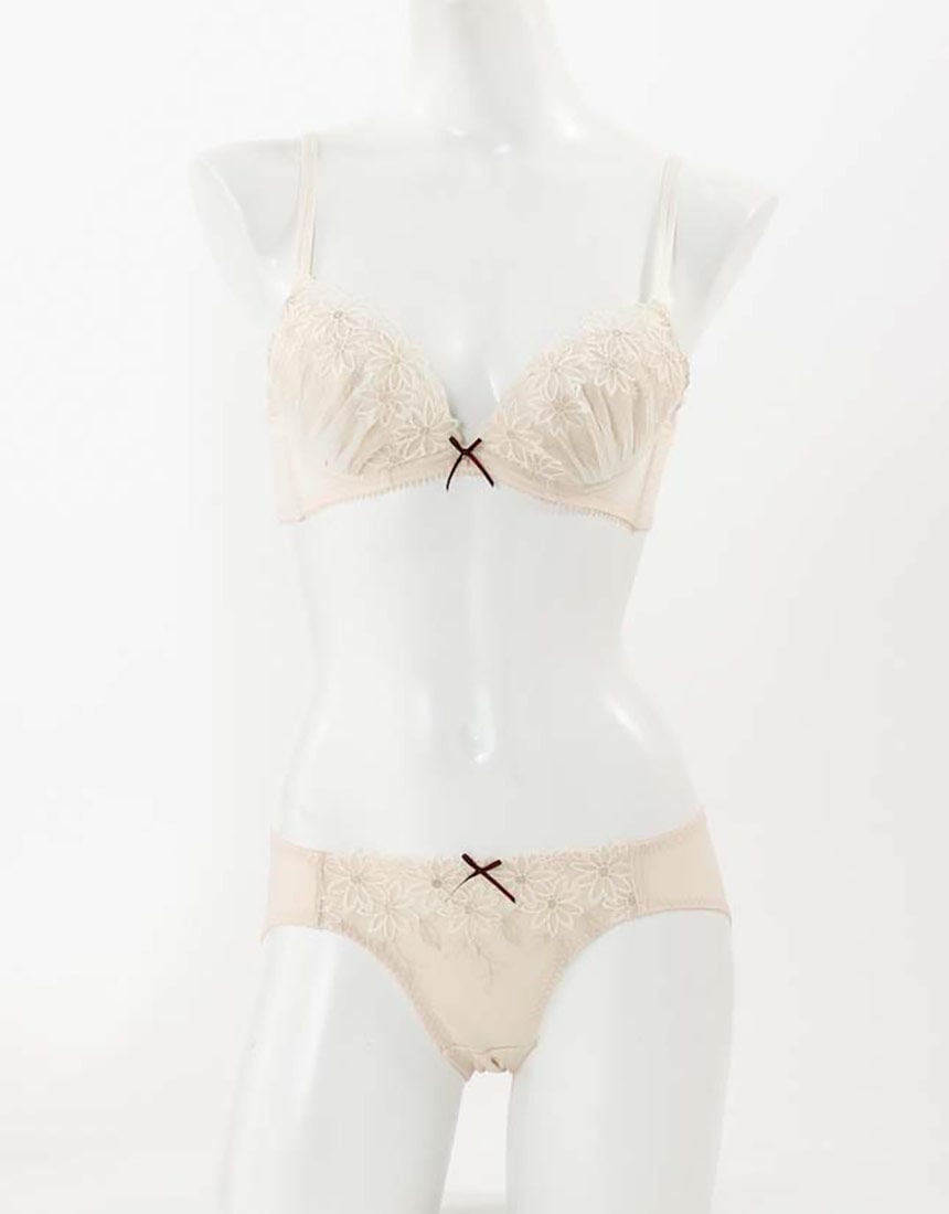 Lingè Noël ランジェノエル フランネルフラワー ブラ＆ショーツセット