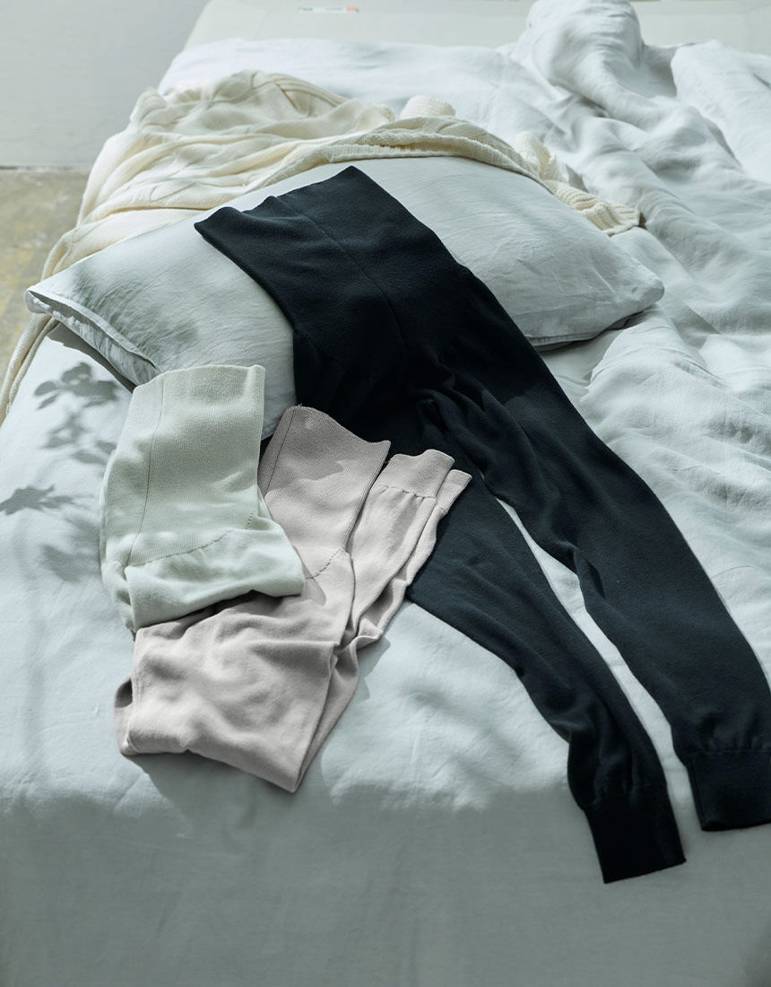 YOJOY 【綿混】アウターライクなあったかコットンインナー