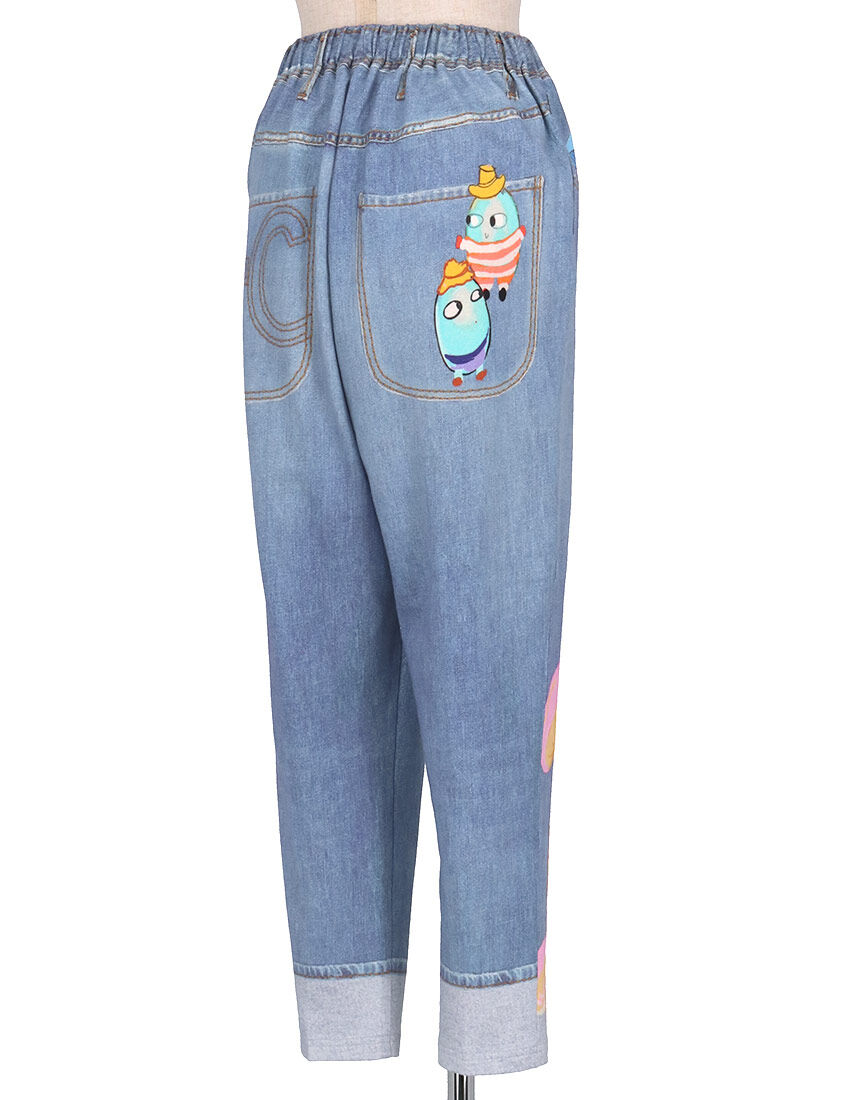 新品未使用タグ付　ワコールツモリチサト デニムモチーフ可愛すぎるカーディガンM 新品未使用タグ付 ワコールツモリチサト デニムモチーフ可愛