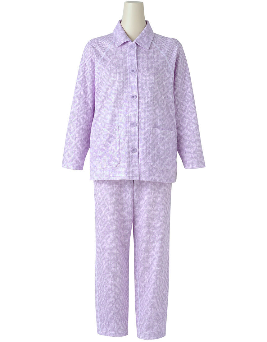 ワコール／らくラクパートナー キルトニット素材【長袖・レモンボタン