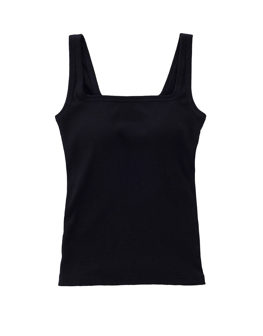 OUR WACOAL カップインコットンリブタンクトップ アウター