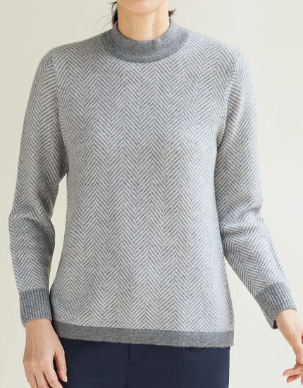 ウールカシミヤデザインセーター, , main