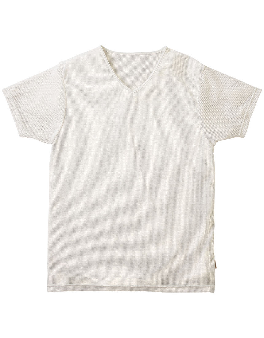 ＜ワコール＞ オーガニック綿混インナー メンズシャツ（半袖） ＜サイズ＞ L ＜カラー＞ GY画像