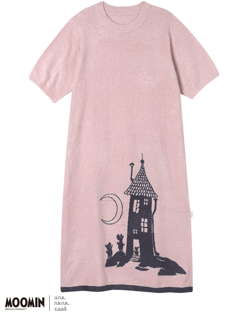 MOOMIN × une nana cool なめらかふわふわワンピース ルームウェア MOOMIN × une nana cool なめらかふわふわワンピース ルームウェア