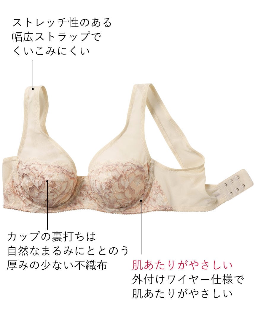 肩にくいこみにくい外付けワイヤーブラ, , hi-res