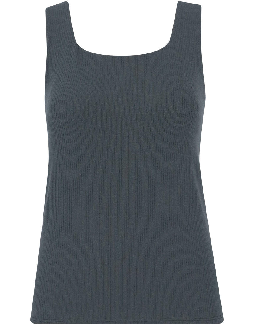 ブラトップ/綿混リブ/アウターライク/胸元高め【シンクロブラトップ】 カップ付きインナー ブラトップ/綿混リブ/アウターライク/胸元高め【シンクロブラトップ】 カップ付きインナー