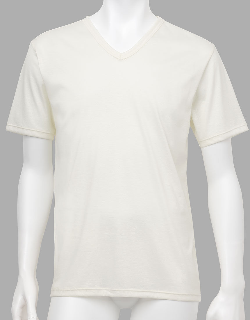 ＜ワコール＞ 綿１００％インナー メンズシャツ（半袖） ＜サイズ＞ L ＜カラー＞ WH画像
