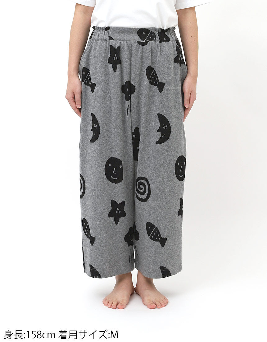 アツコマタノ 【綿100％】ジャカード素材 太陽や雲、星などの