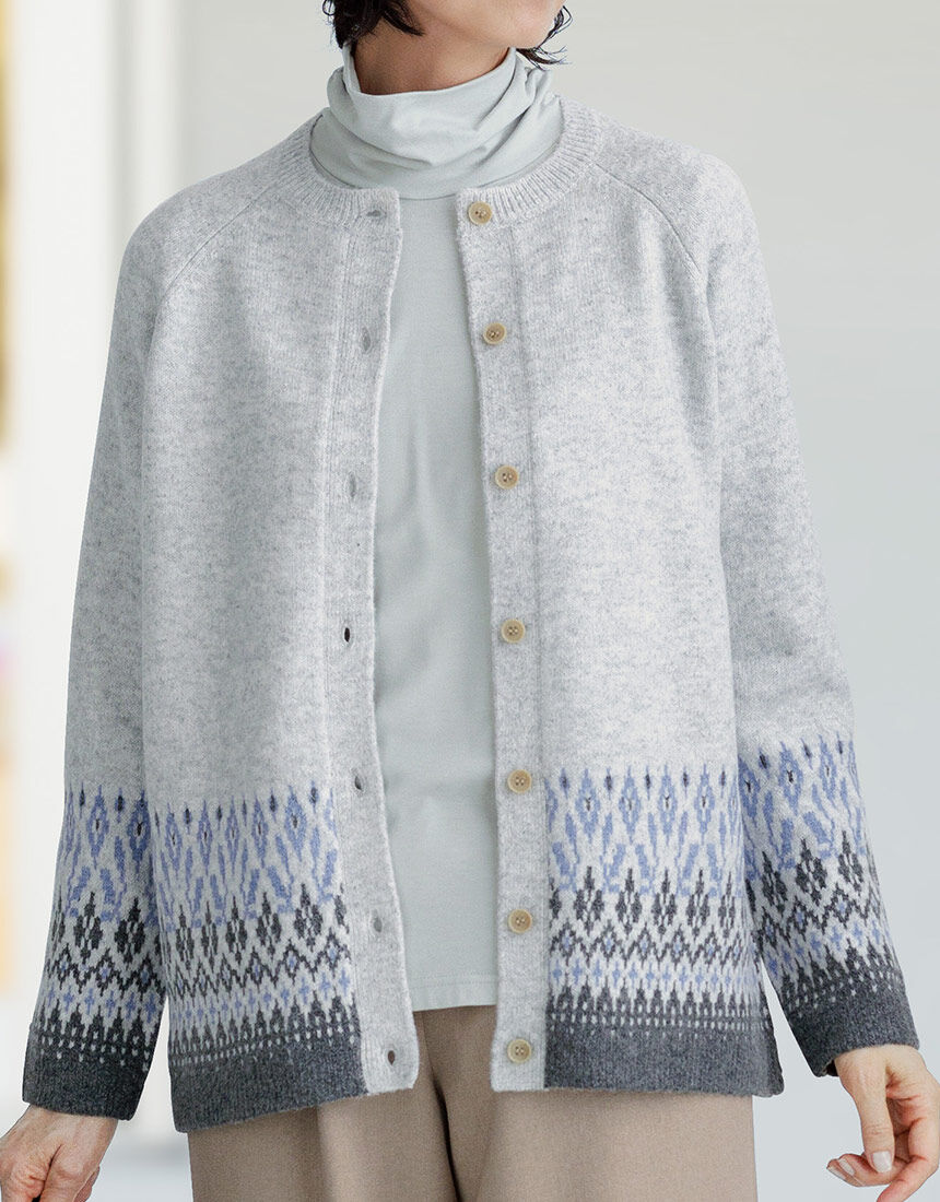 ワコール／ラブボディ フェアアイル柄カーディガン QNF562｜ワコール