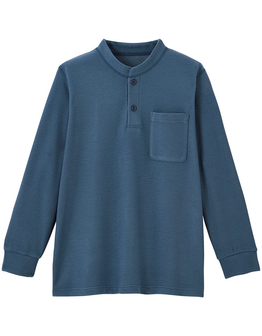 ワコール／らくラクパートナー 表起毛・ワッフル素材のシャツ メンズ